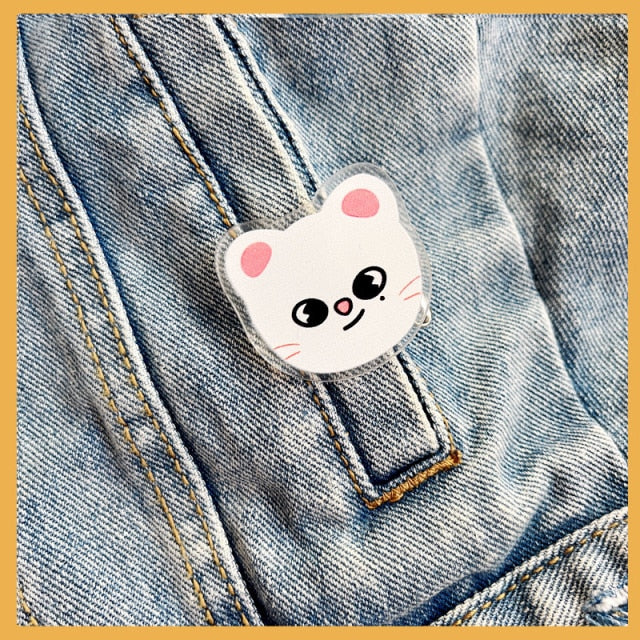 KPOP Stray Kids Skzoo Cartoon Acrylic PP Clip Pendant Jewelry K-POP StrayKids Student Gifts