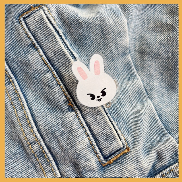 KPOP Stray Kids Skzoo Cartoon Acrylic PP Clip Pendant Jewelry K-POP StrayKids Student Gifts