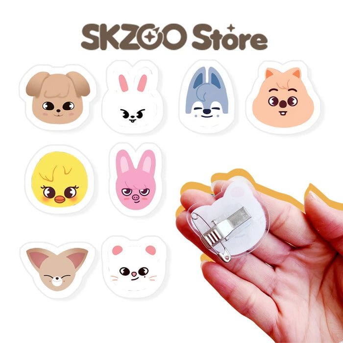 KPOP Stray Kids Skzoo Cartoon Acrylic PP Clip Pendant Jewelry K-POP StrayKids Student Gifts
