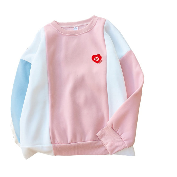KPOP TWICE Album What is Love Concert Momo Mina Sana TZUYU Hoodies Hip Hop Hooded Long Sleeve Tops Pullovers Sweatshirts