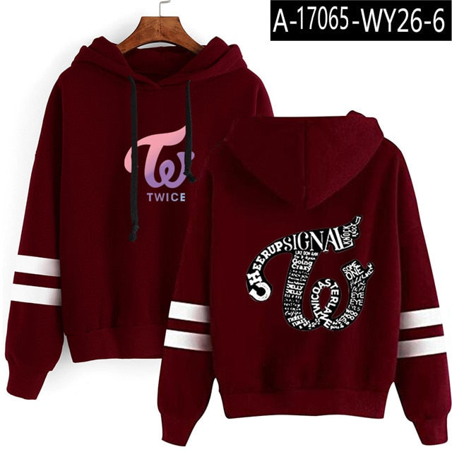 KPOP TWICE Hoodies Men Women Long Sleeve Pullover Sweatshirt