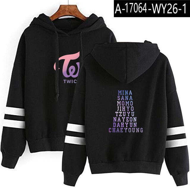 KPOP TWICE Hoodies Men Women Long Sleeve Pullover Sweatshirt