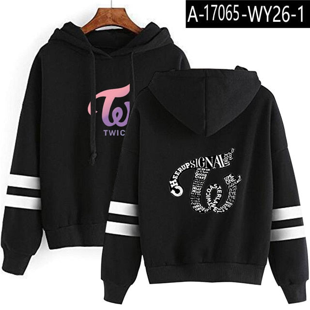 KPOP TWICE Hoodies Men Women Long Sleeve Pullover Sweatshirt