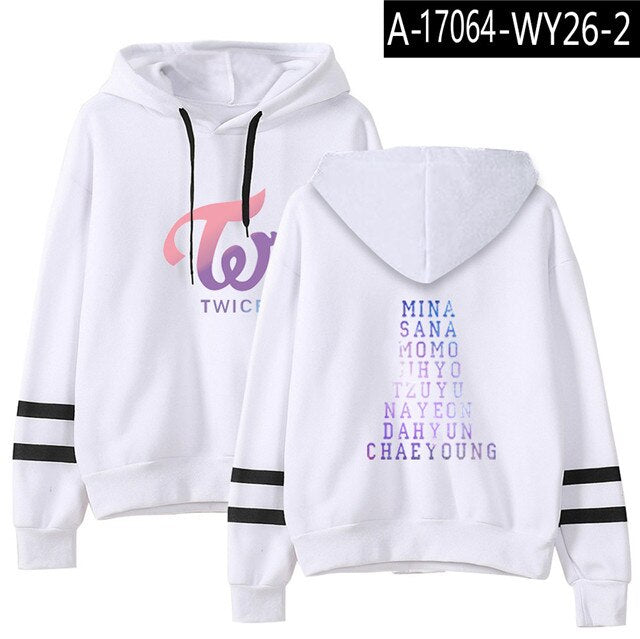 KPOP TWICE Hoodies Men Women Long Sleeve Pullover Sweatshirt
