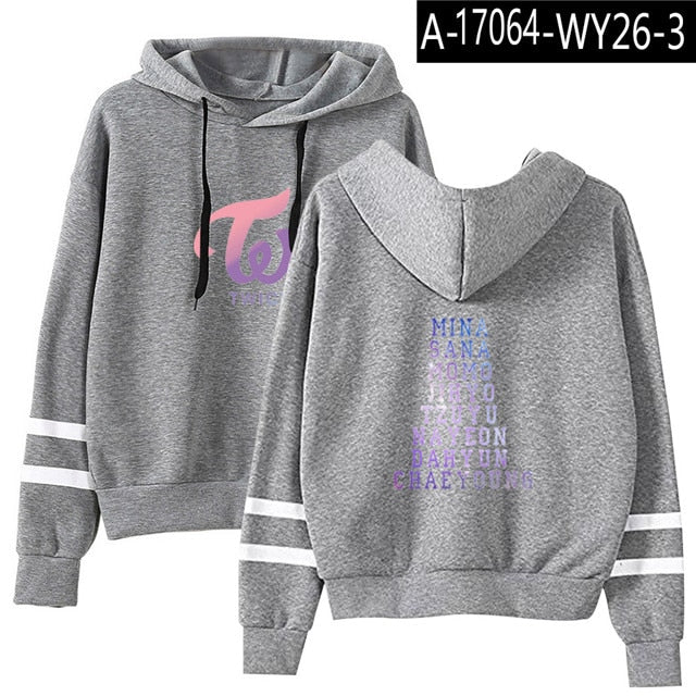 KPOP TWICE Hoodies Men Women Long Sleeve Pullover Sweatshirt