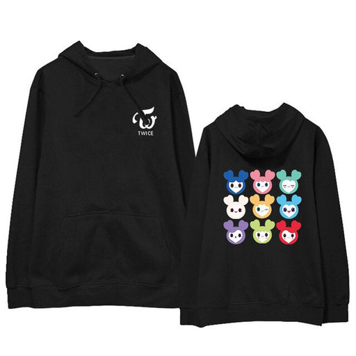 KPOP TWICE LOVELYS Album Hoodie Hip Hop Casual Loose Hooded Clothes Pullover Long Sleeve Sweatshirt tshirts - Kpopshop