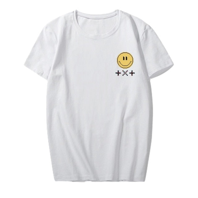 KPOP TXT 3rd Mini Album MINISODE1:BLUE HOUR Support T-shirt Uniform TOMORROW X TOGETHER Short Sleeve Tshirt Top Fan Collection