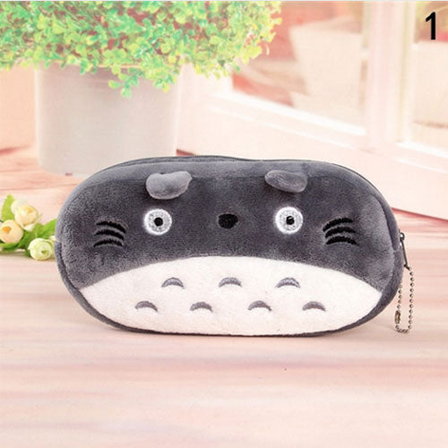 Kawaii Cartoon Pencil Case Plush Cute Handle Pencilcase School Supplies Pencil Bag for Boy Girl Stationery Pouch