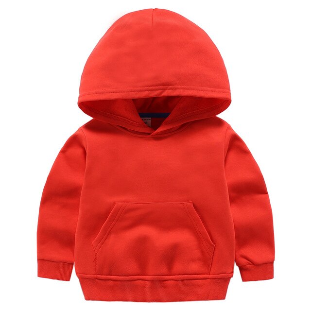 Kids Girls Boys Outerwear White Red Yellow Black Grey Hooded Children Toddler Sweatshirt Kids  Tops for 2-8 Years - Kpopshop
