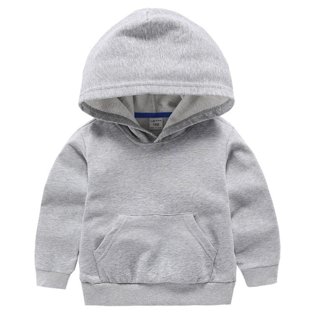 Kids Girls Boys Outerwear White Red Yellow Black Grey Hooded Children Toddler Sweatshirt Kids  Tops for 2-8 Years - Kpopshop