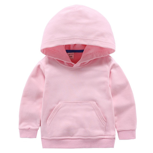 Kids Girls Boys Outerwear White Red Yellow Black Grey Hooded Children Toddler Sweatshirt Kids  Tops for 2-8 Years - Kpopshop
