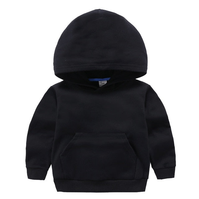 Kids Girls Boys Outerwear White Red Yellow Black Grey Hooded Children Toddler Sweatshirt Kids  Tops for 2-8 Years - Kpopshop
