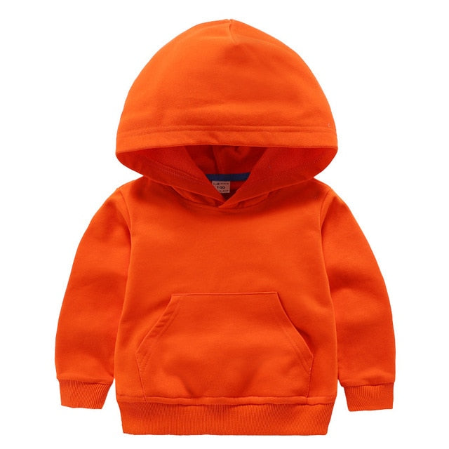 Kids Girls Boys Outerwear White Red Yellow Black Grey Hooded Children Toddler Sweatshirt Kids  Tops for 2-8 Years - Kpopshop