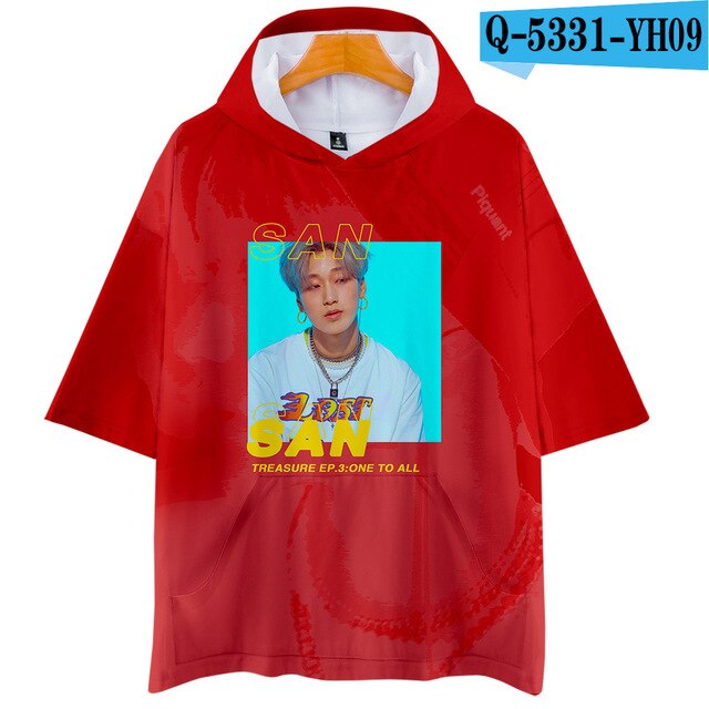 Korean KPOP ATEEZ Album 3D Hooded Women Men  Loose T-shirt Tops - Kpopshop