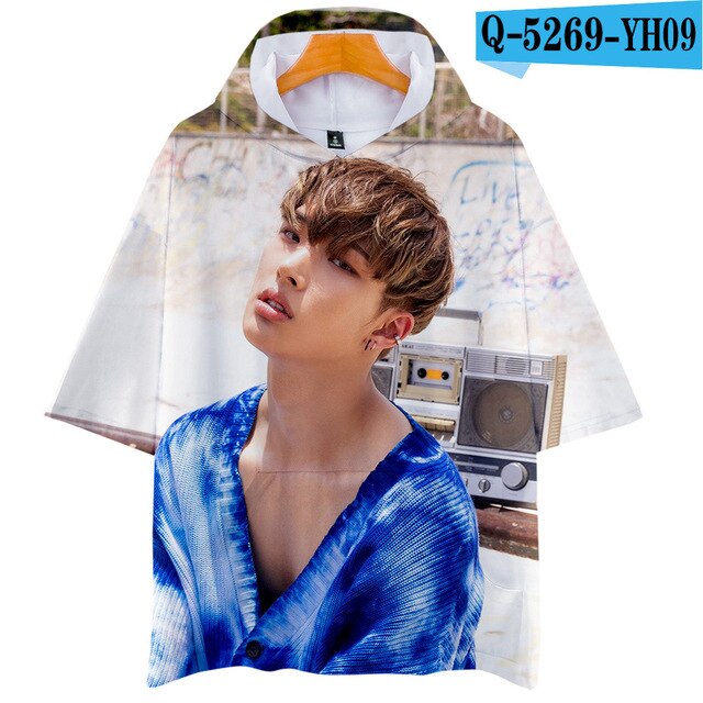 Korean KPOP ATEEZ Album 3D Hooded Women Men  Loose T-shirt Tops - Kpopshop