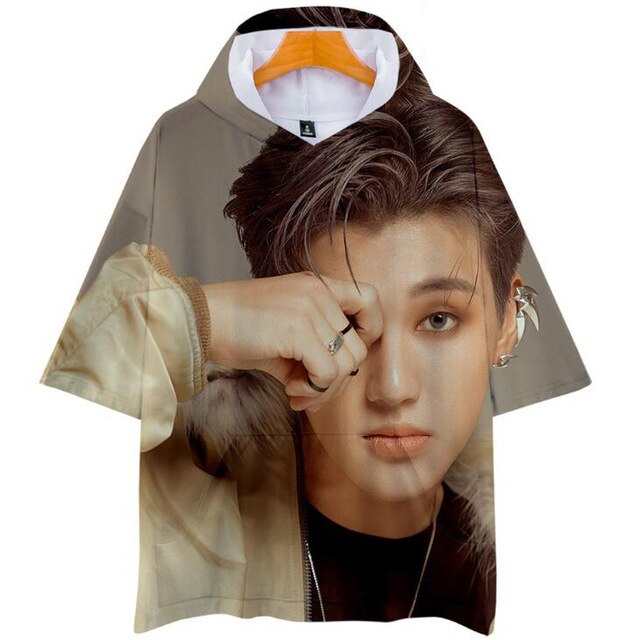 Korean KPOP ATEEZ Album 3D Hooded Women Men  Loose T-shirt Tops - Kpopshop