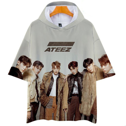 Korean KPOP ATEEZ Album 3D Hooded Women Men  Loose T-shirt Tops - Kpopshop