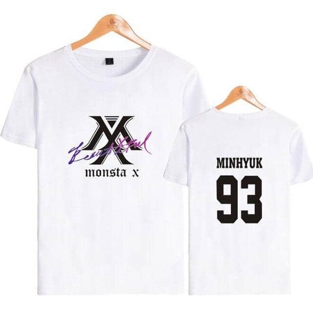 Kpop Newest Korean Fashion KPOP MONSTA X T Shirt Women Men Plus Size Tee Shirt Femme Summer Short Sleeve Cotton Funny Tshirt Camiseta Mujer that you'll fall in love with. At an affordable price at KPOPSHOP, We sell a variety of Korean Fashion KPOP MONSTA X T Shirt Women Men Plus Size Tee Shirt Femme Summer Short Sleeve Cotton Funny Tshirt Camiseta Mujer with Free Shipping.
