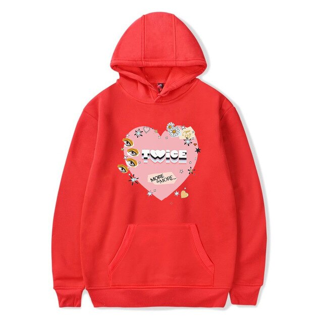 Kpop Twice LOVE Heart MORE & MORE Man Hoodie Oversized Hoodie