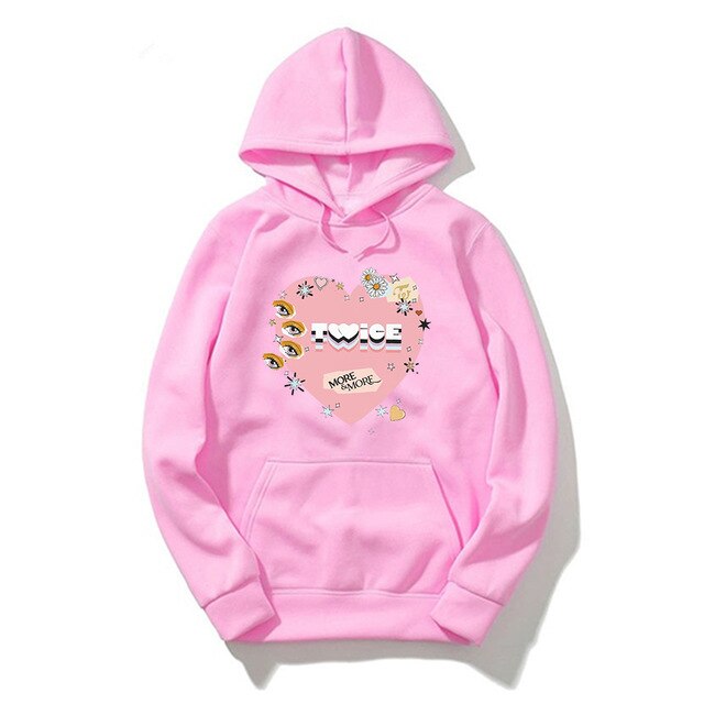 Kpop Twice LOVE Heart MORE & MORE Man Hoodie Oversized Hoodie