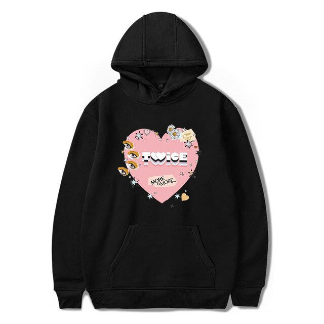 Kpop Twice LOVE Heart MORE & MORE Man Hoodie Oversized Hoodie