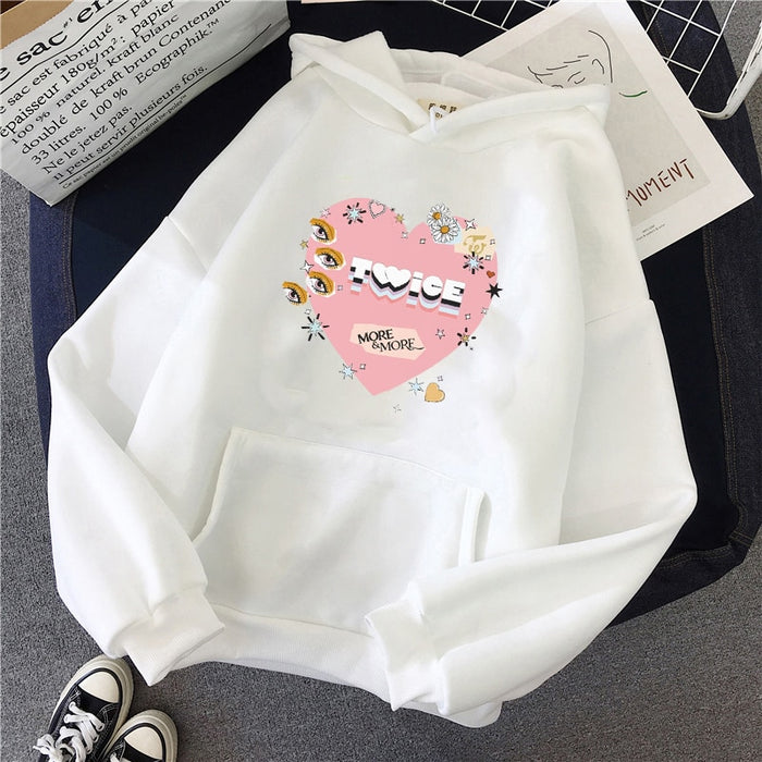 Kpop Twice LOVE Heart MORE & MORE Man Hoodie Oversized Hoodie