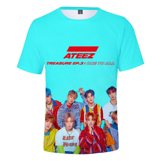 Korean Kpop ATEEZ 3D Women Women O-neck Funny Hipster Graphic Tees K-POP - Kpopshop