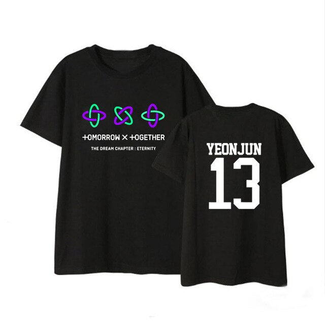Korean Kpop TXT The Dream Chapter STAR Album Shirts Hip Hop K-pop Clothes Hip Hop Tshirt Summer Tops Short Sleeve Tee Shirts