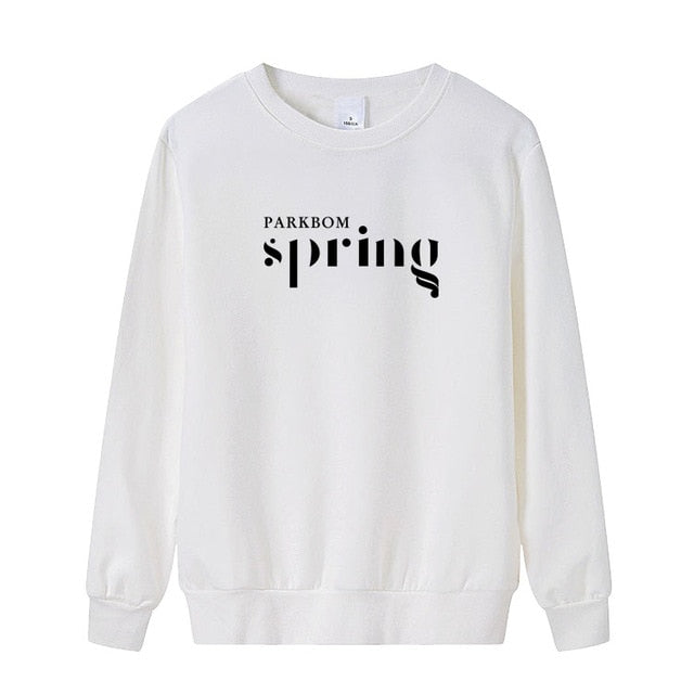 Kpop 2ne1 parkbom spring album round neck thin hoodies unisex