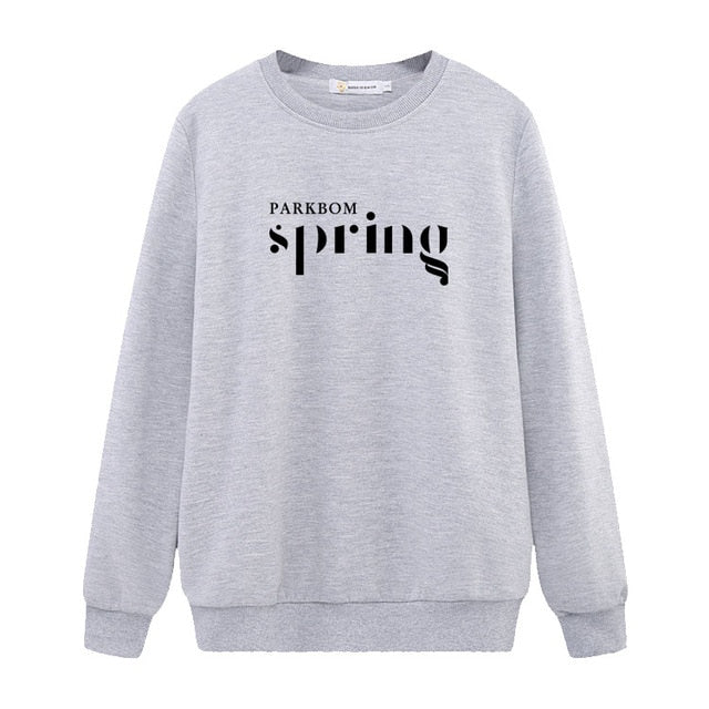 Kpop 2ne1 parkbom spring album round neck thin hoodies unisex
