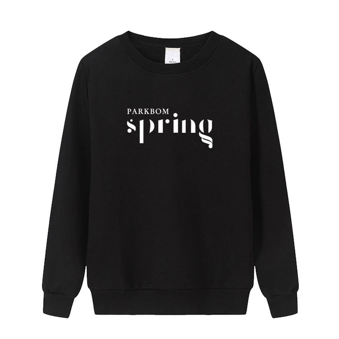 Kpop 2ne1 parkbom spring album round neck thin hoodies unisex