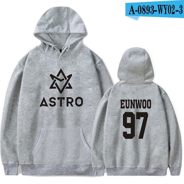 Kpop ASTRO STAR Group Printed Hoodies Moletom Harajuku Sweatshirt Casual Pullover Hoodie Streetwear Jacket Men/Women Clothing