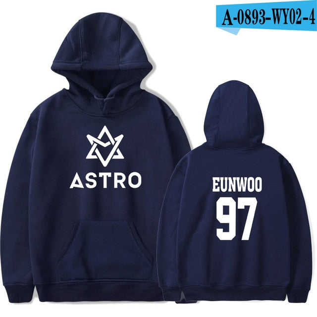 Kpop ASTRO STAR Group Printed Hoodies Moletom Harajuku Sweatshirt Casual Pullover Hoodie Streetwear Jacket Men/Women Clothing