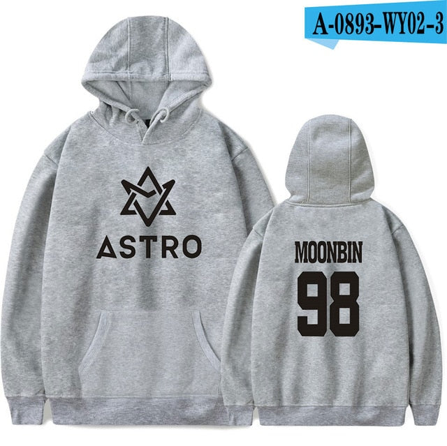 Kpop ASTRO STAR Group Printed Hoodies Moletom Harajuku Sweatshirt Casual Pullover Hoodie Streetwear Jacket Men/Women Clothing
