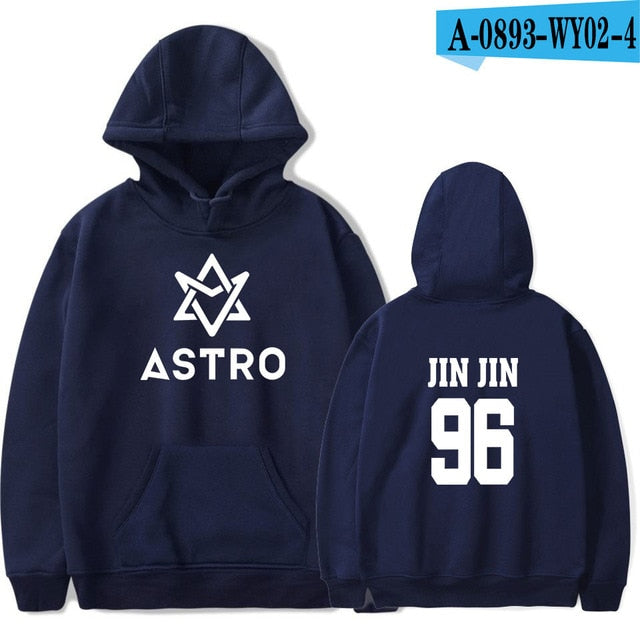 Kpop ASTRO STAR Group Printed Hoodies Moletom Harajuku Sweatshirt Casual Pullover Hoodie Streetwear Jacket Men/Women Clothing