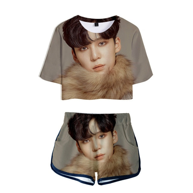 Kpop ATEEZ Idol Photo Gym  Shorts  Hongjoong Seonghwa Yunho Yeosang San Mingi Wooyoung Jongho - Kpopshop