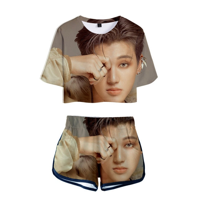 Kpop ATEEZ Idol Photo Gym  Shorts  Hongjoong Seonghwa Yunho Yeosang San Mingi Wooyoung Jongho - Kpopshop