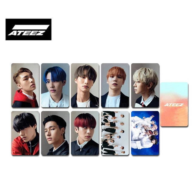Kpop ATEEZ Photocard Album Series Double Side HD photo Round corner Photo Card High quality