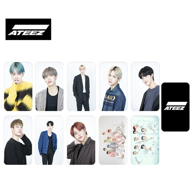 Kpop ATEEZ Photocard Album Series Double Side HD photo Round corner Photo Card High quality