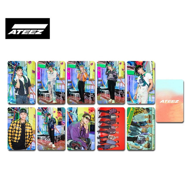Kpop ATEEZ Photocard Album Series Double Side HD photo Round corner Photo Card High quality