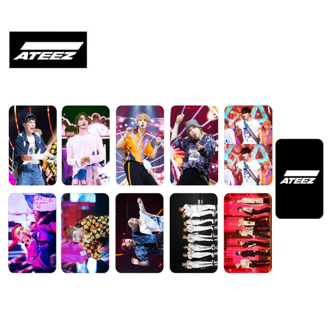 Kpop ATEEZ Photocard Album Series Double Side HD photo Round corner Photo Card High quality