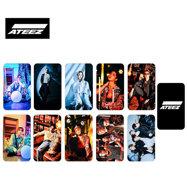 Kpop ATEEZ Photocard Album Series Double Side HD photo Round corner Photo Card High quality