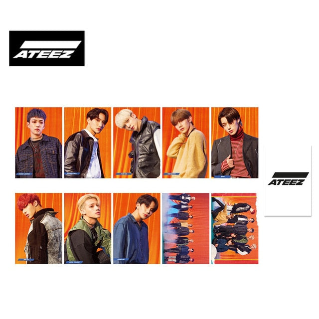 Kpop ATEEZ Photocard Album Series Double Side HD photo Round corner Photo Card High quality