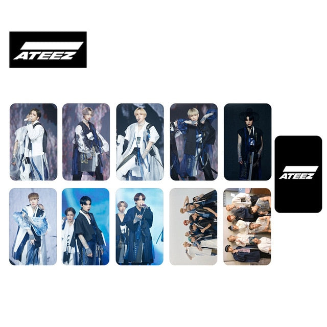 Kpop ATEEZ Photocard Album Series Double Side HD photo Round corner Photo Card High quality