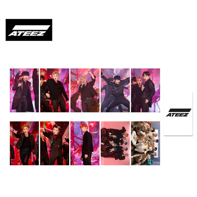 Kpop ATEEZ Photocard Album Series Double Side HD photo Round corner Photo Card High quality