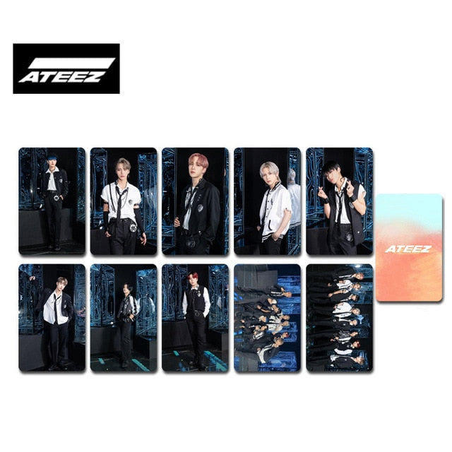 Kpop ATEEZ Photocard Album Series Double Side HD photo Round corner Photo Card High quality