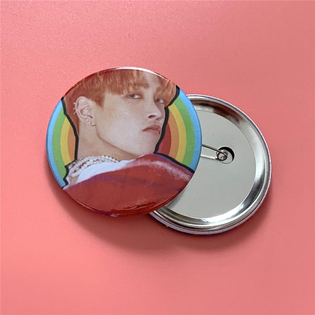 Kpop ATEEZ badge 58mm brooch for fans collection