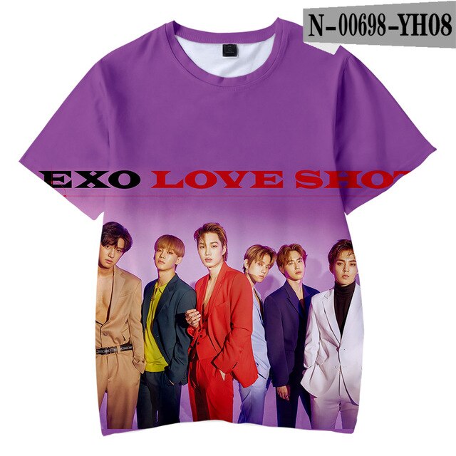 Kpop Bang Store EXO Love Shot 3D Children T-shirts Tshirts Kids Wear - Kpopshop