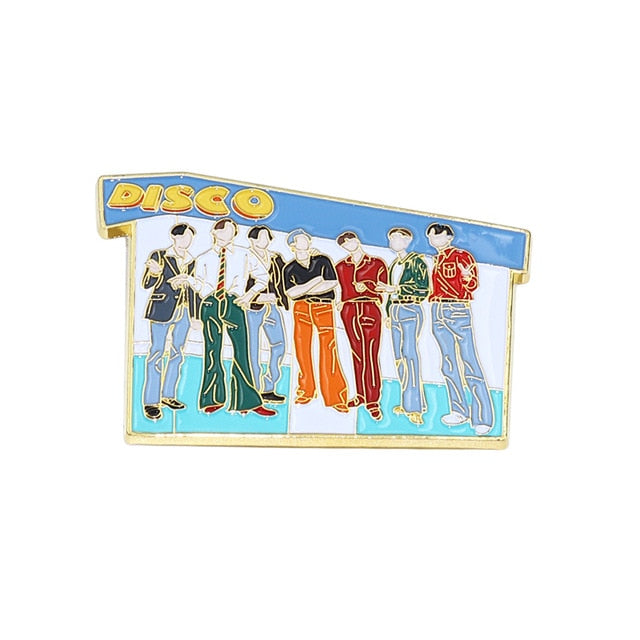 Kpop Bangtan Boys New Album Dynamite Lapel Pins Metal Badge Brooch Accessories Jewelry Gift for Fans Collection Accessories
