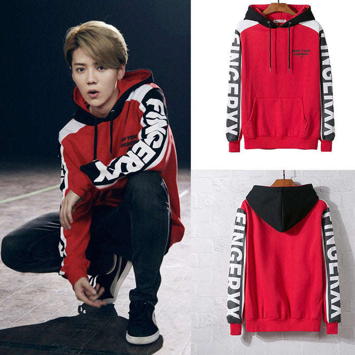 Kpop EXO Luhan Jacket Hoodie Unisex  Pullover Sweatshirt Coat Outwear Unisex  Men Women